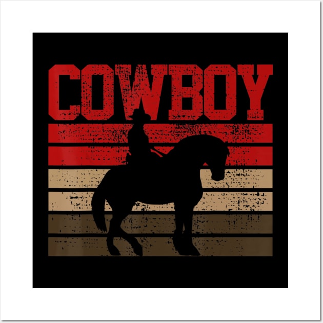 Cowboy T-Shirt Rodeo Tshirt Horse Tee Gift Country Wall Art by andrelisser